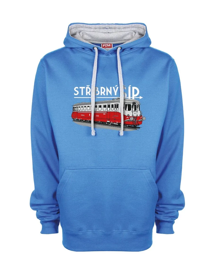 Šedo-modrá mikina Stříbrný šíp M 260 001