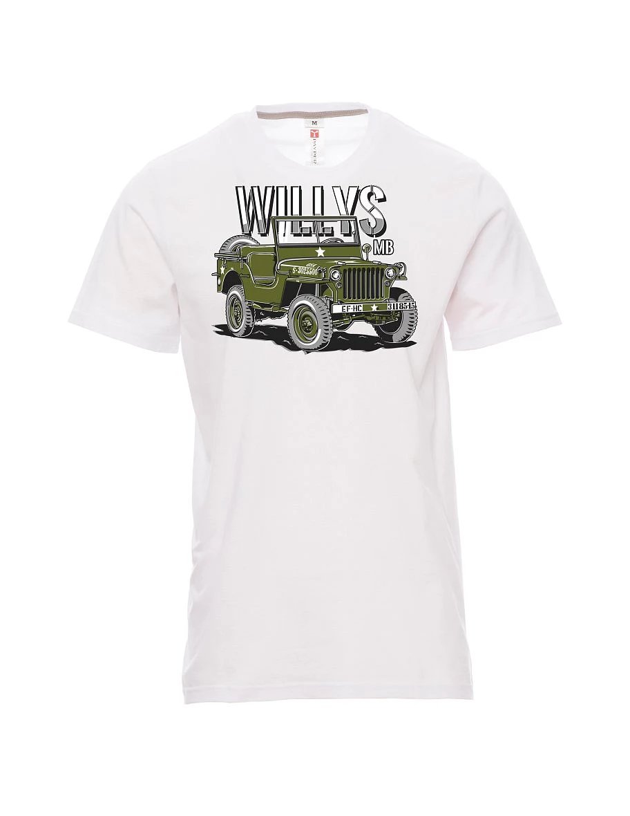 Bílé pánské tričko Willys MB