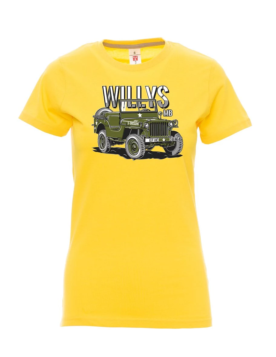 Žluté dámské tričko Willys MB