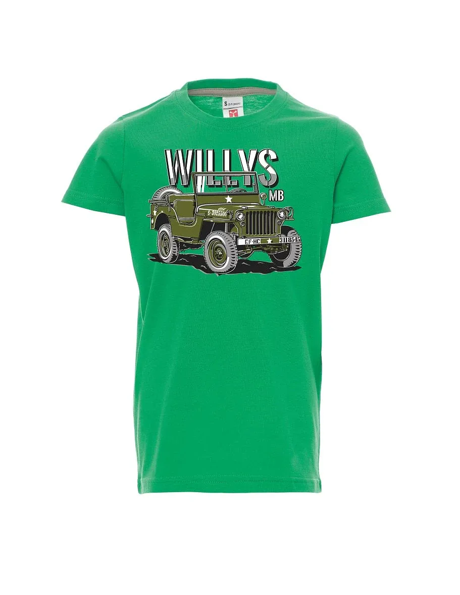 Zelené dětské tričko Willys MB