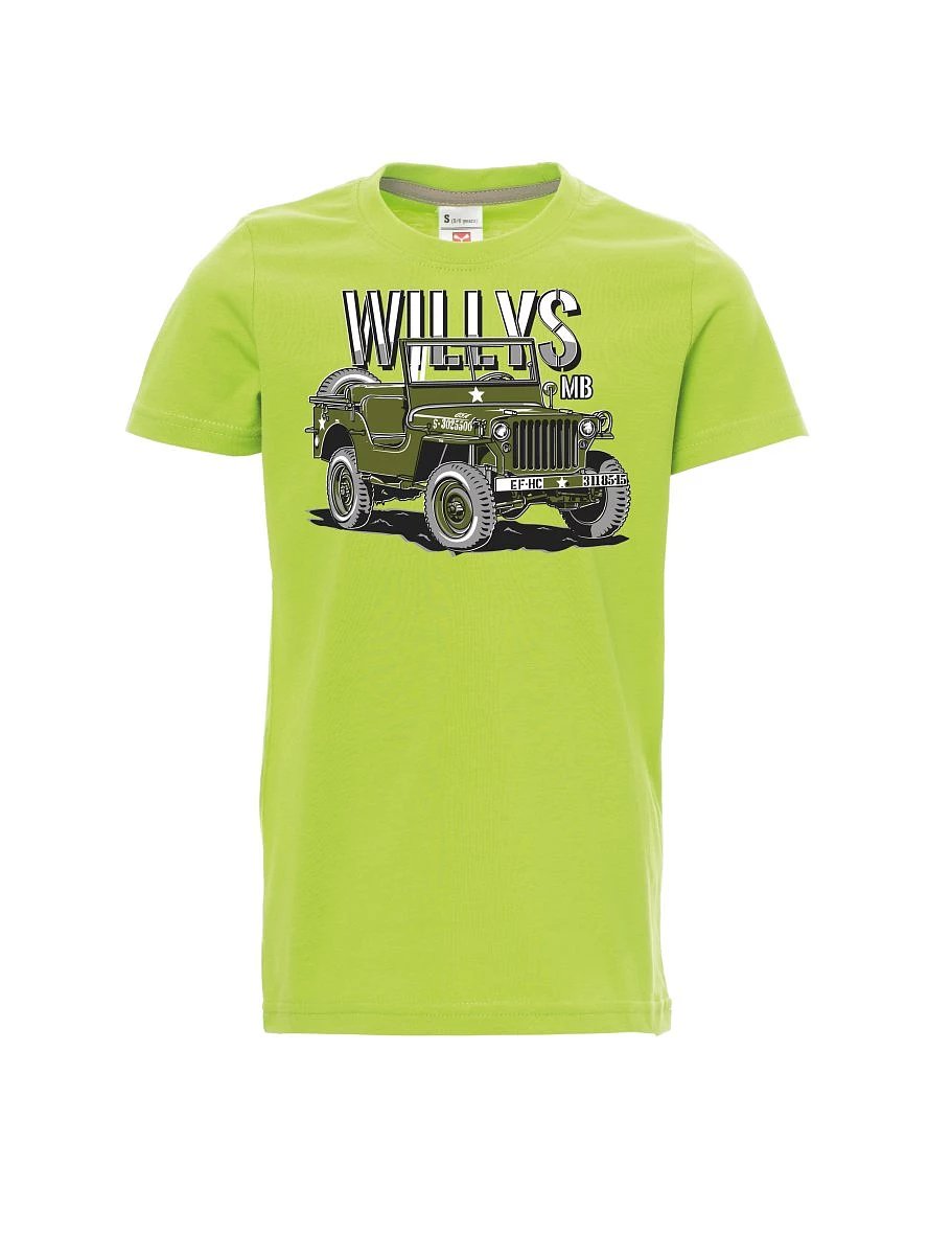 Světle zelené dětské tričko Willys MB