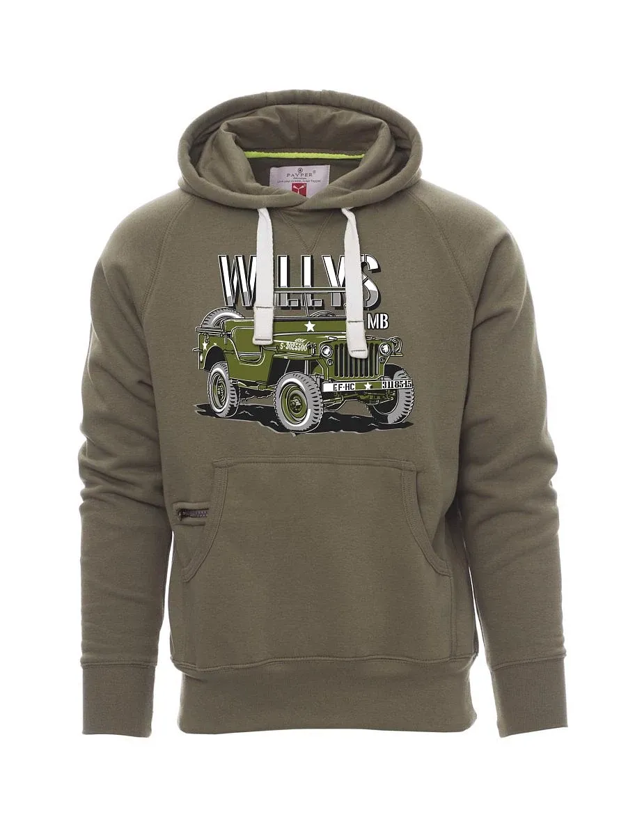Khaki pánská mikina Willys MB