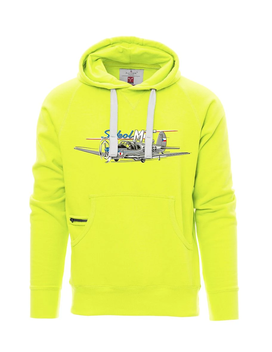 Fluorescenční pánská mikina Letadlo Sokol