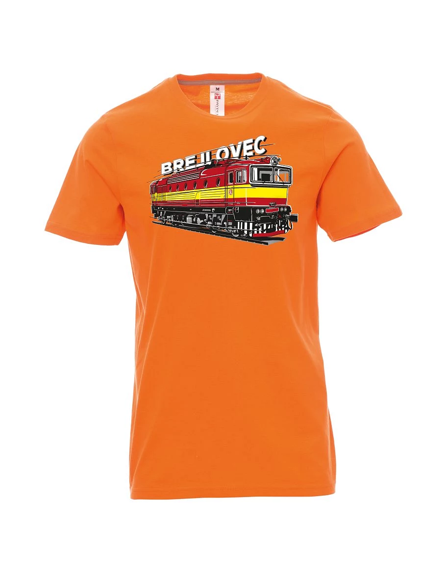 Oranžové pánské tričko Lokomotiva 753 "Brejlovec"