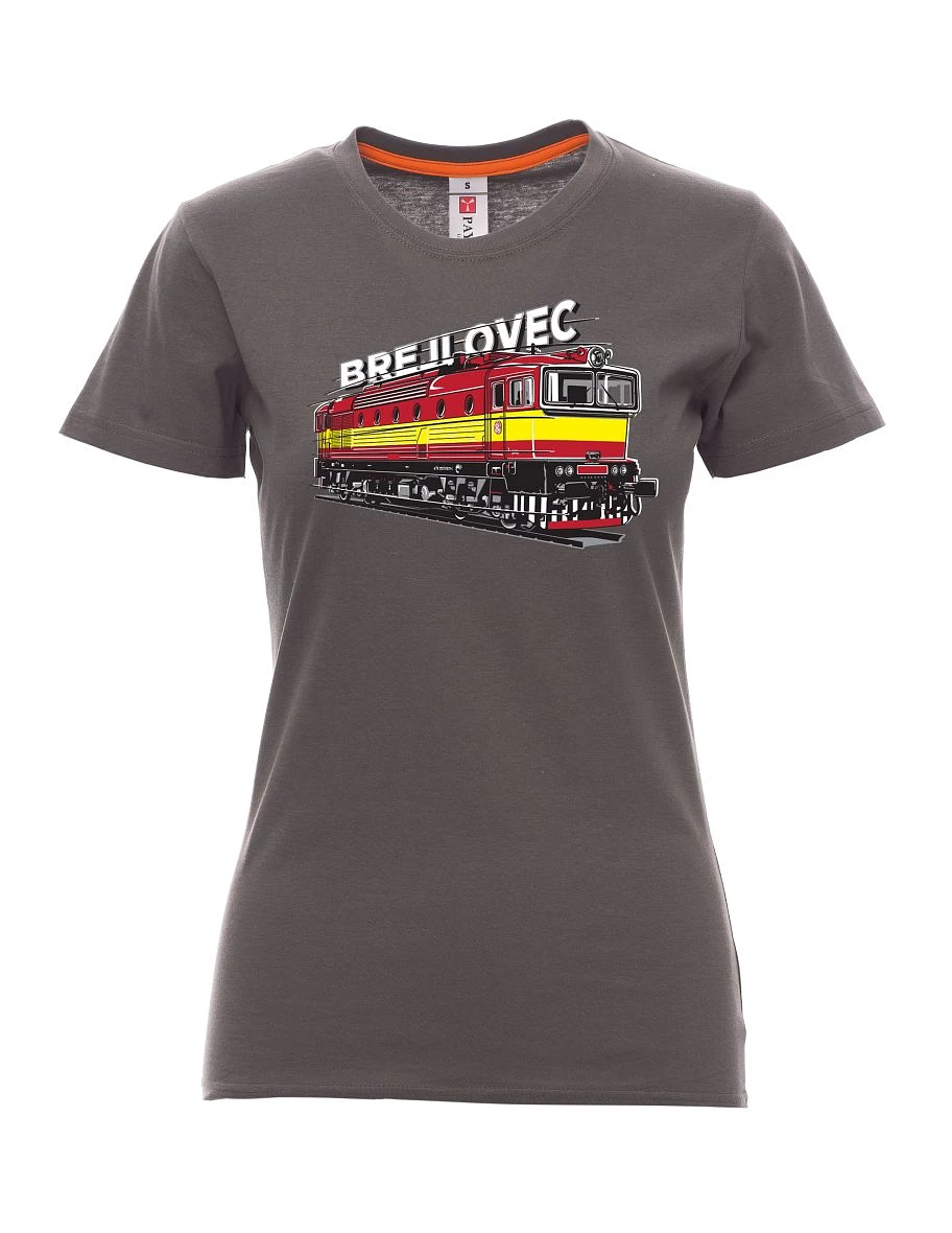 Kouřové dámské tričko Lokomotiva 753 "Brejlovec"
