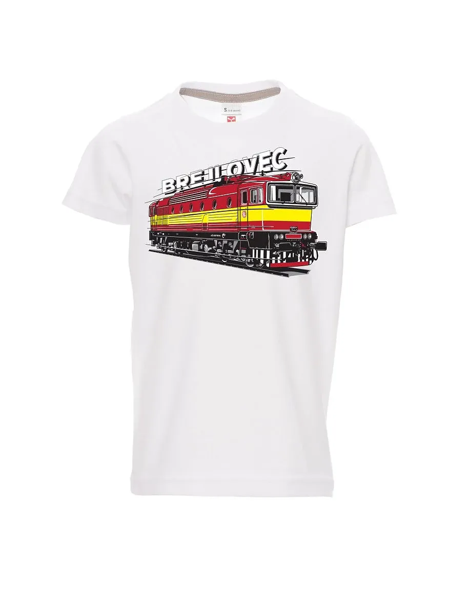 Bílé dětské tričko Lokomotiva 753 "Brejlovec"