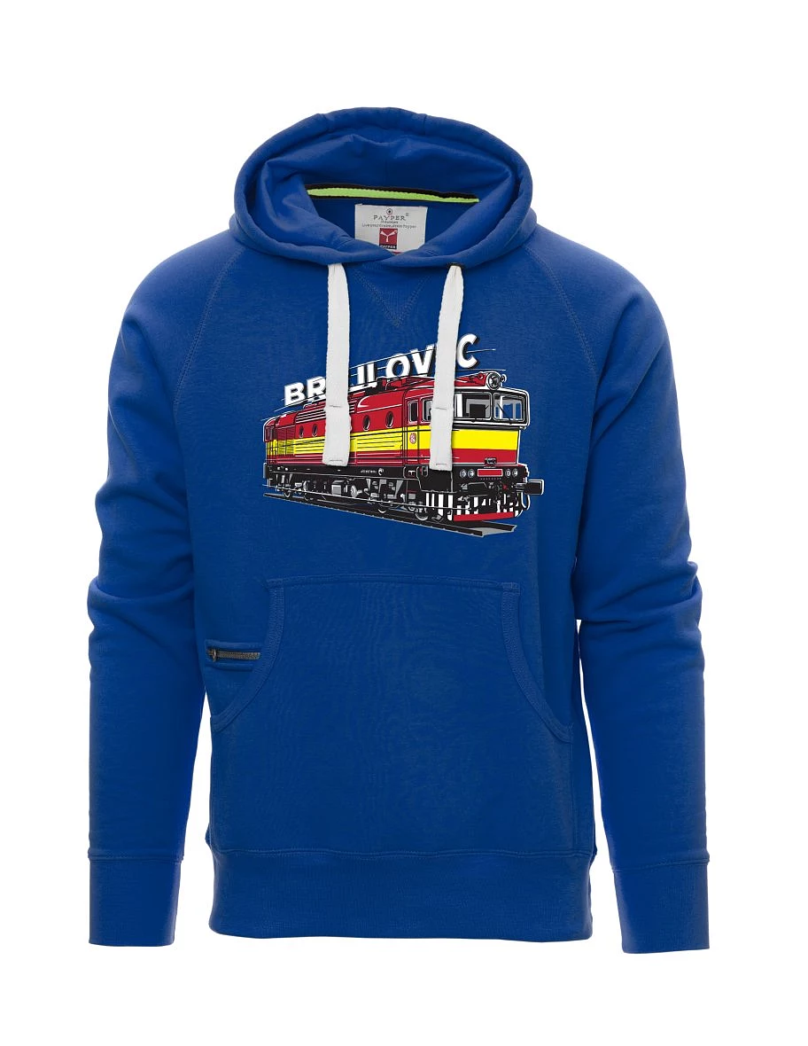 Modrá pánská mikina Lokomotiva 753 "Brejlovec"
