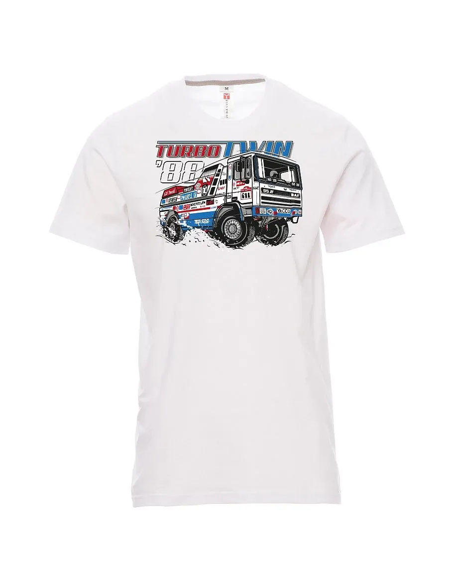 Bílé pánské tričko TurboTwin z Dakaru 1988