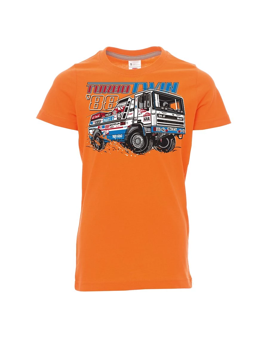 Oranžové dětské tričko TurboTwin z Dakaru 1988