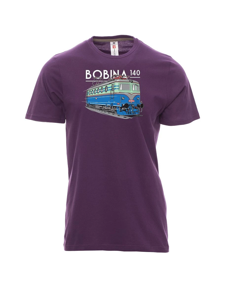 SLEVA - Fialové pánské tričko Lokomotiva 140 "Bobina" M