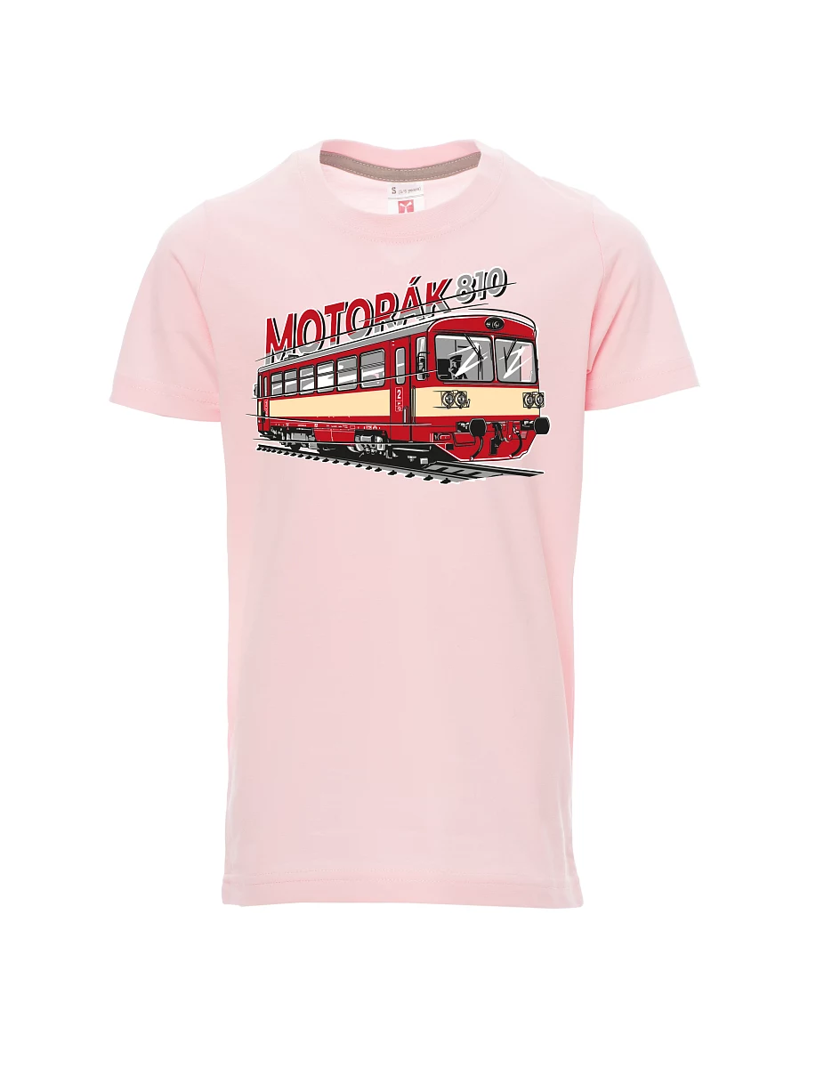 Světle růžové dětské tričko Motorák 810