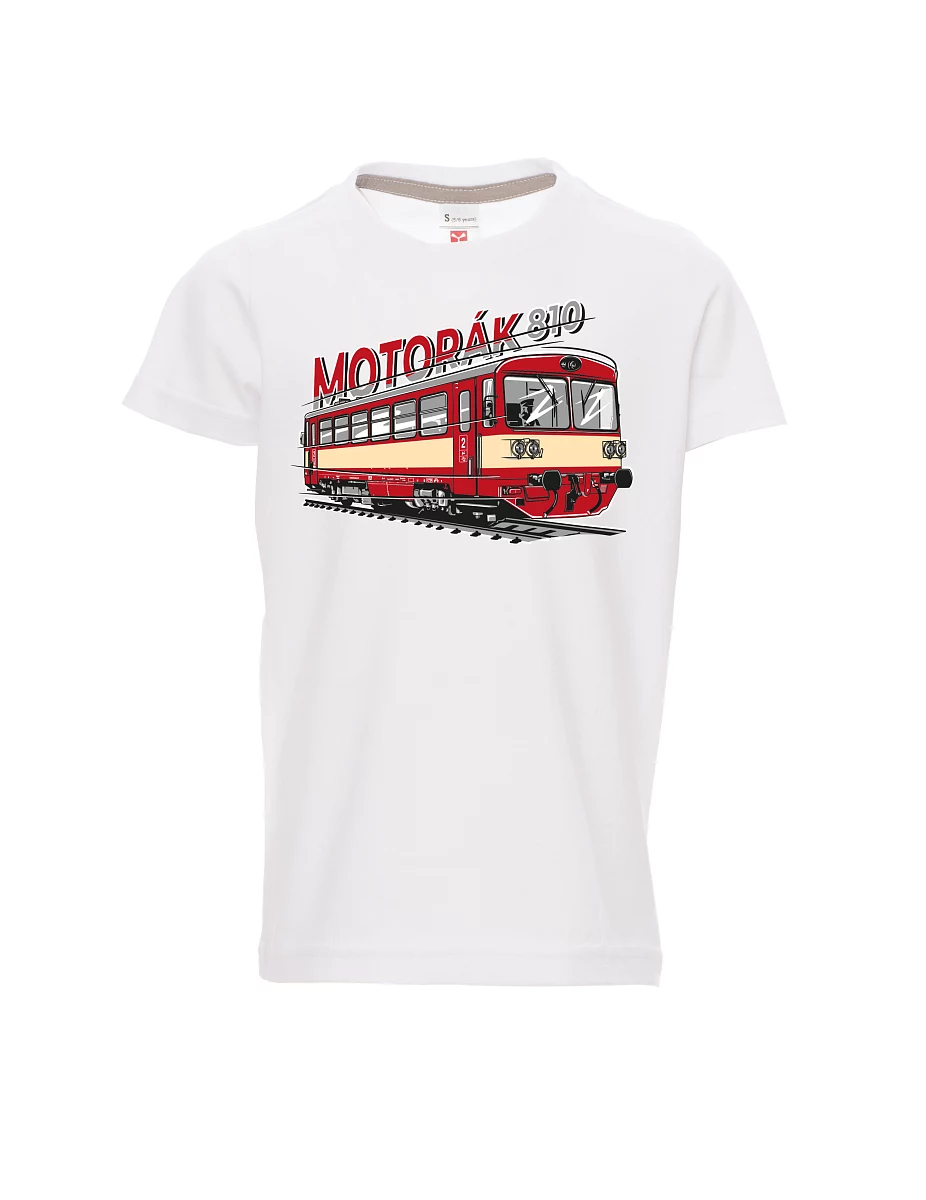 Bílé dětské tričko Motorák 810