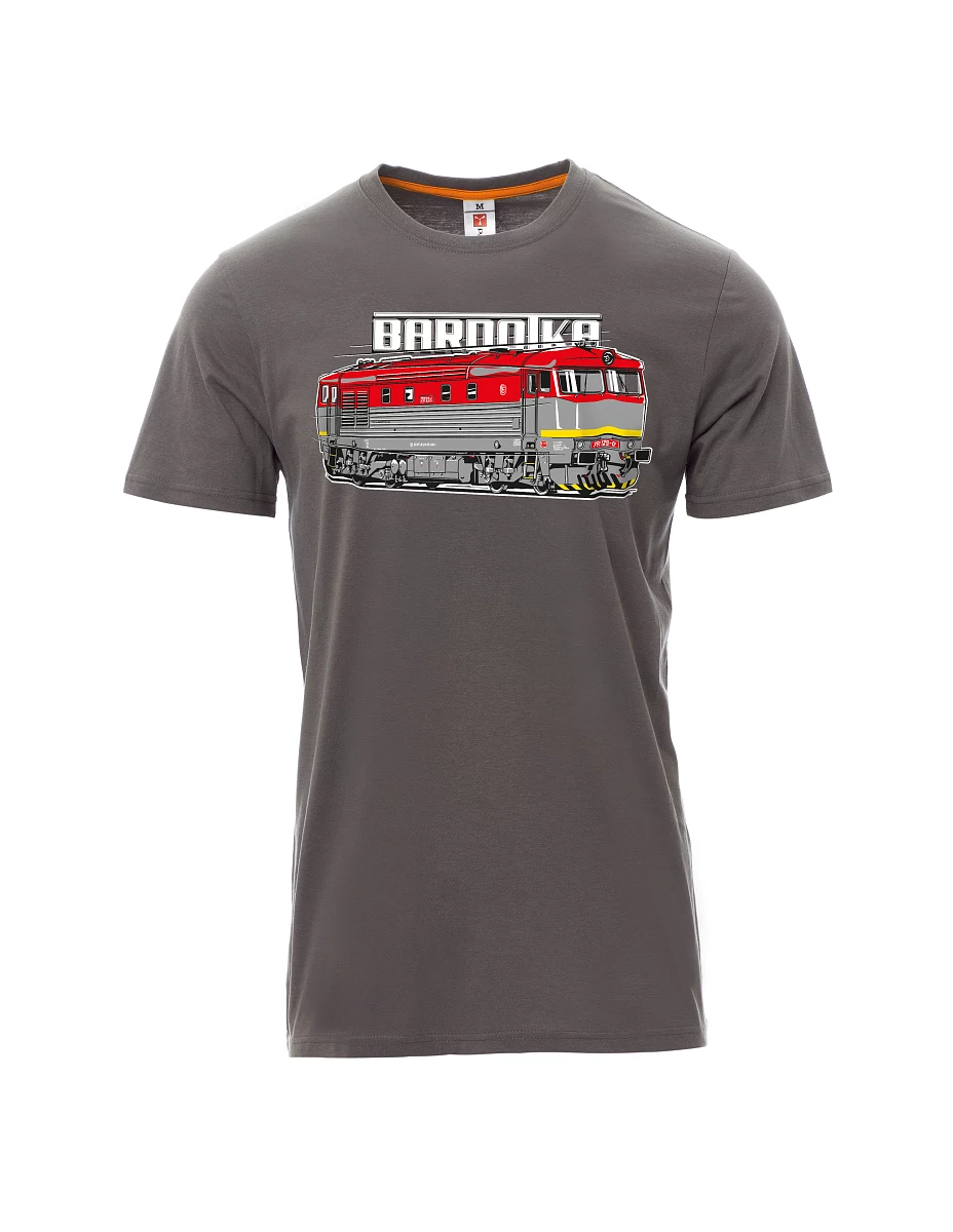 Šedé pánské tričko Lokomotiva Bardotka