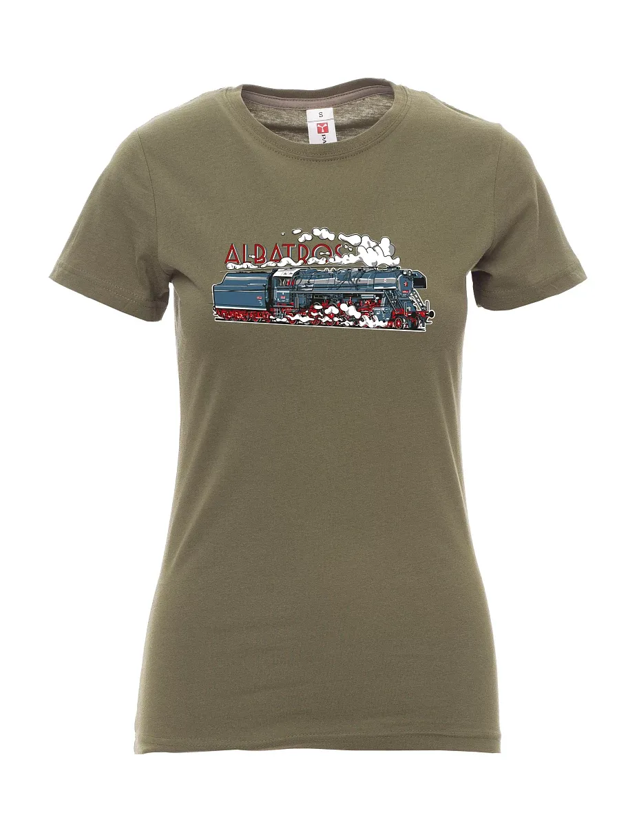 Khaki dámské tričko Lokomotiva Albatros