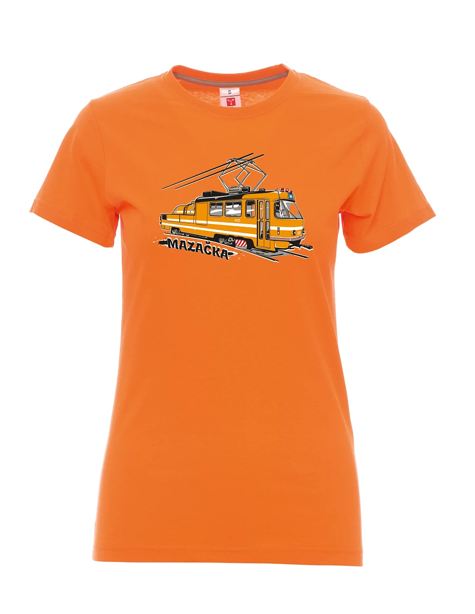 Oranžové dámské tričko Mazačka