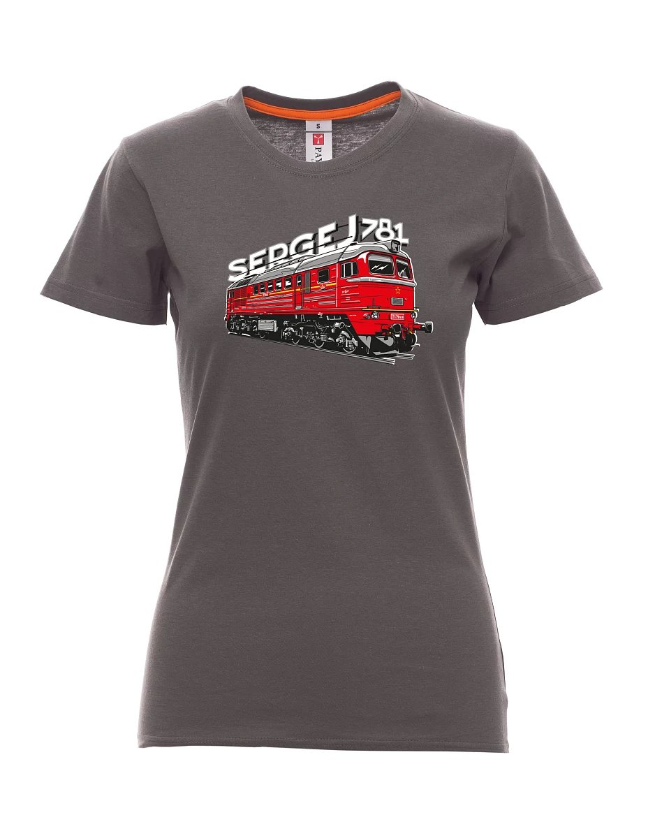 Kouřové dámské tričko Lokomotiva 781 "Sergej" (M62)