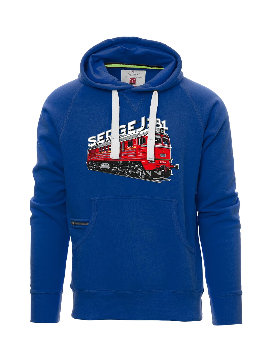 Modrá pánská mikina Lokomotiva 781 "Sergej" (M62)