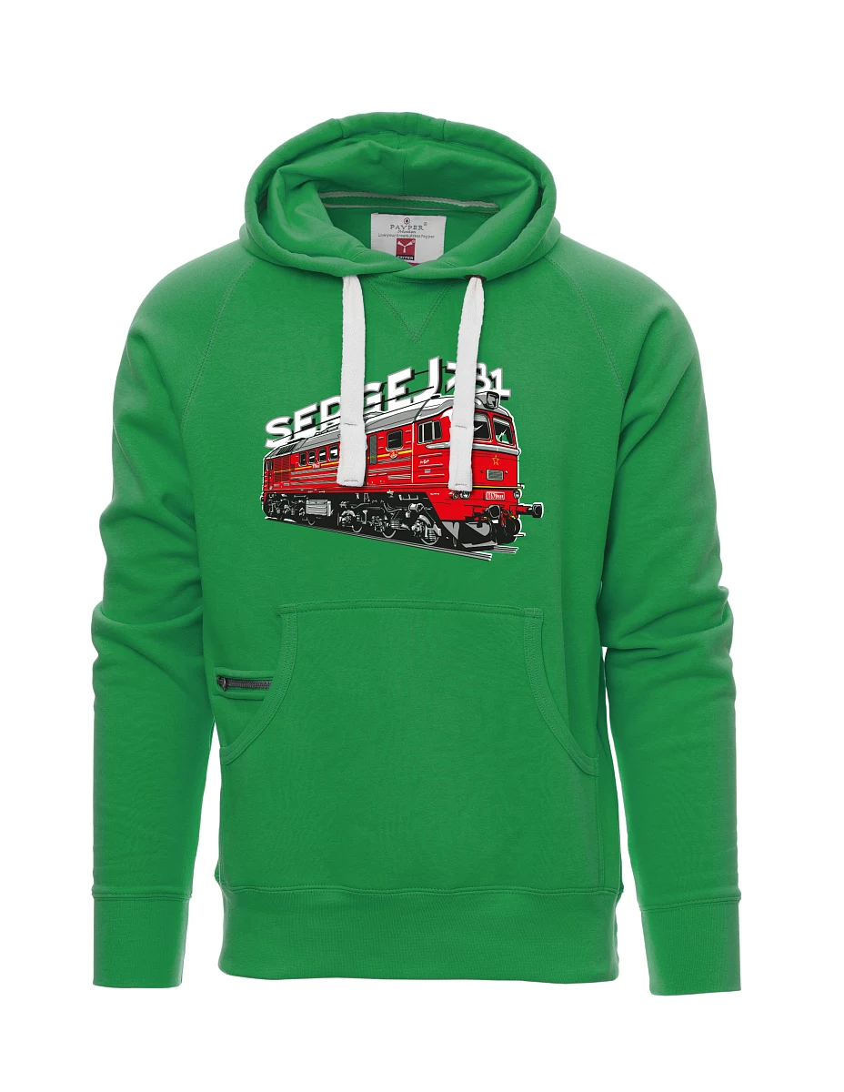 Zelená pánská mikina Lokomotiva 781 "Sergej" (M62)