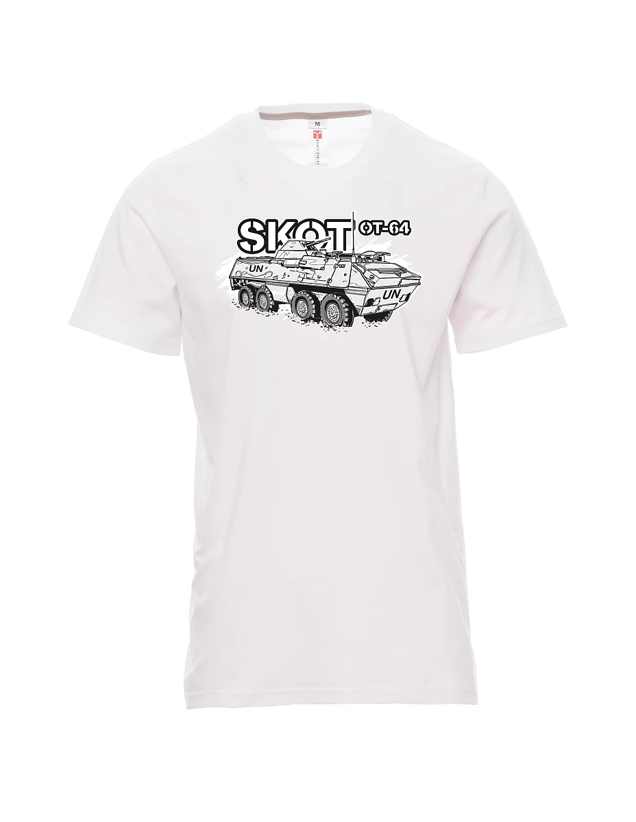 Bílé pánské tričko Obrněný transportér OT-64 "SKOT" - UNPROFOR