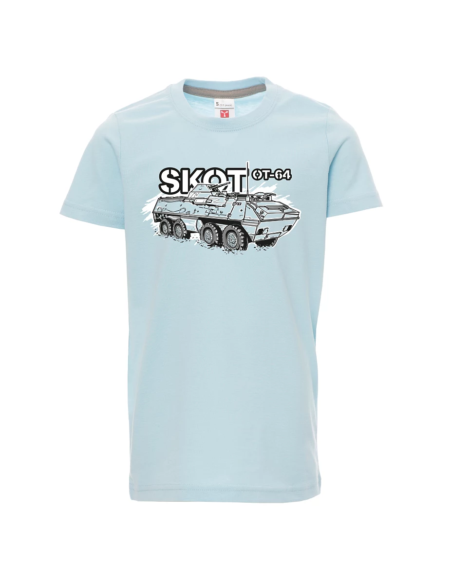 Bledě modré dětské tričko Obrněný transportér OT-64 "SKOT"