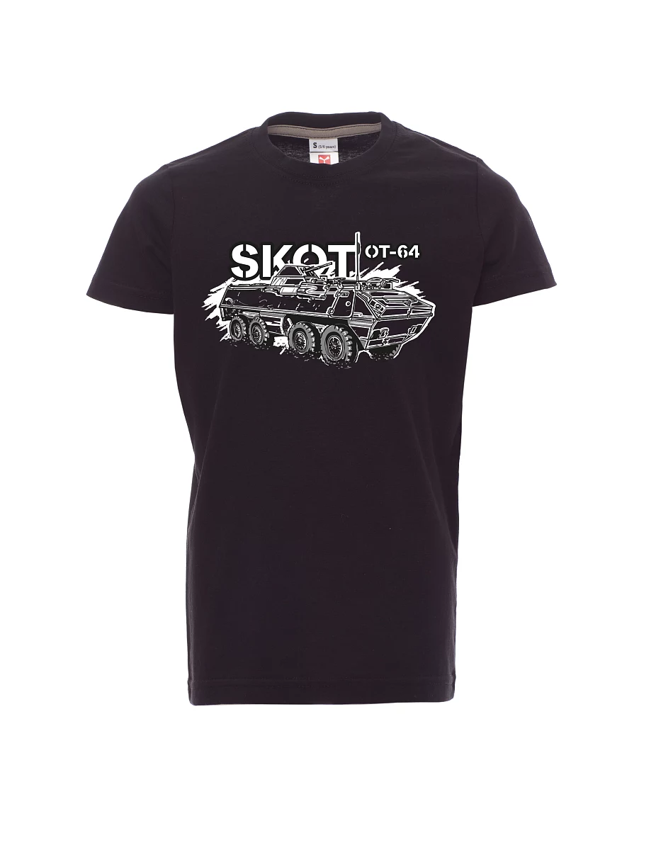 Černé dětské tričko Obrněný transportér OT-64 "SKOT"