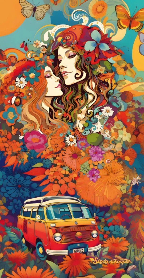 Ručník 100x50 Hippie