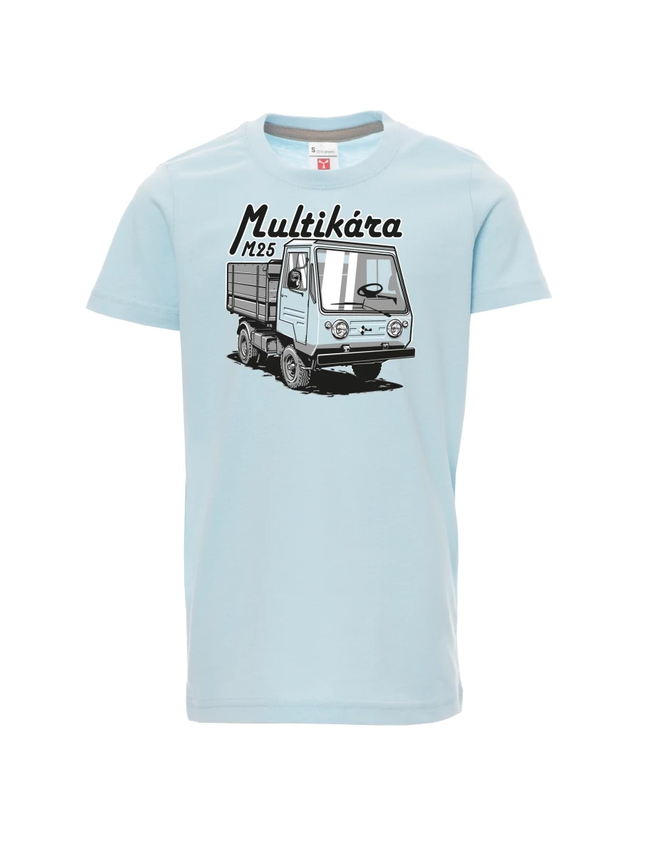 Bledě modré dětské tričko Multikára M25