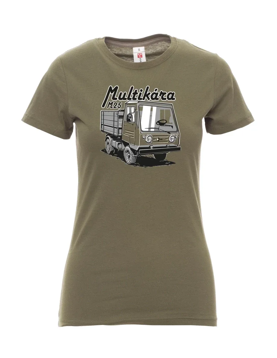 Khaki dámské tričko Multikára M25