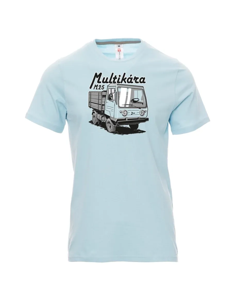 Bledě modré pánské tričko Multikára M25