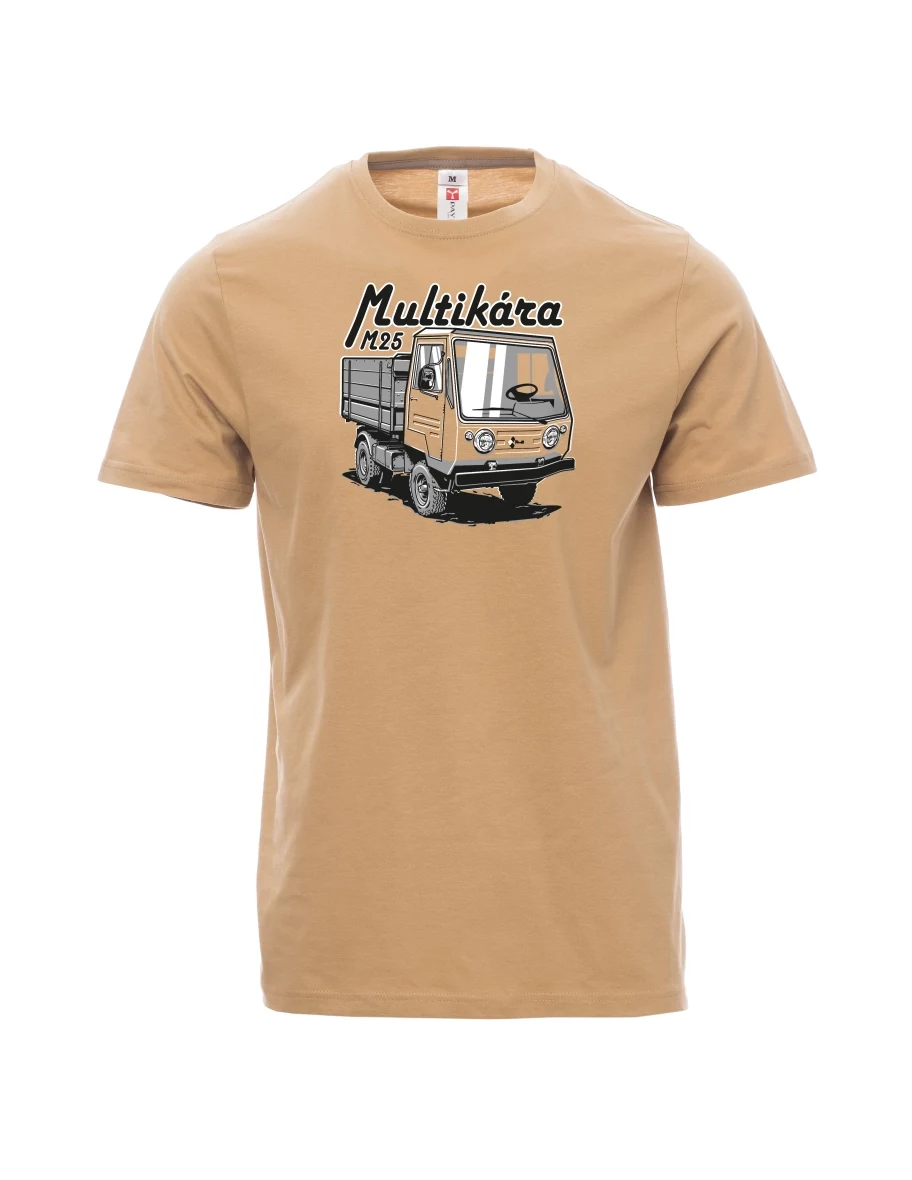 Hnědé pánské tričko Multikára M25