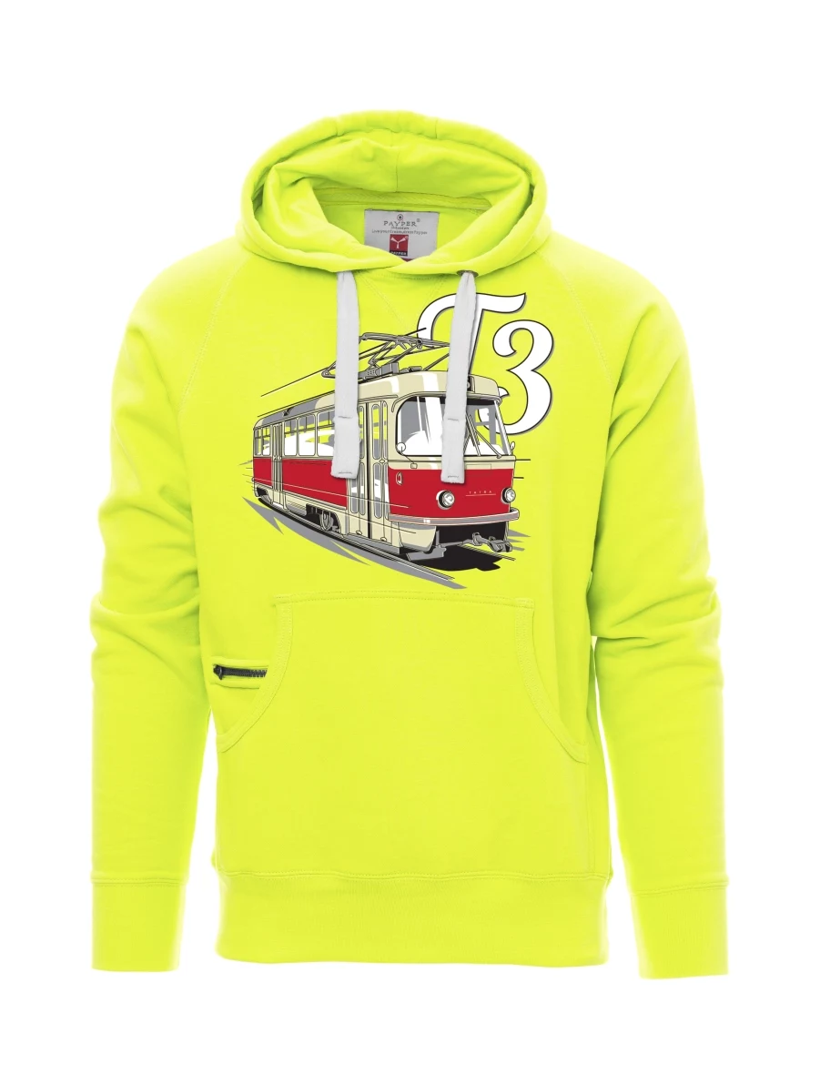 Fluorescenční pánská mikina Tramvaj T3