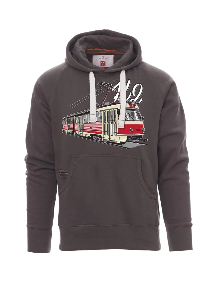 Šedá pánská mikina Tramvaj K2