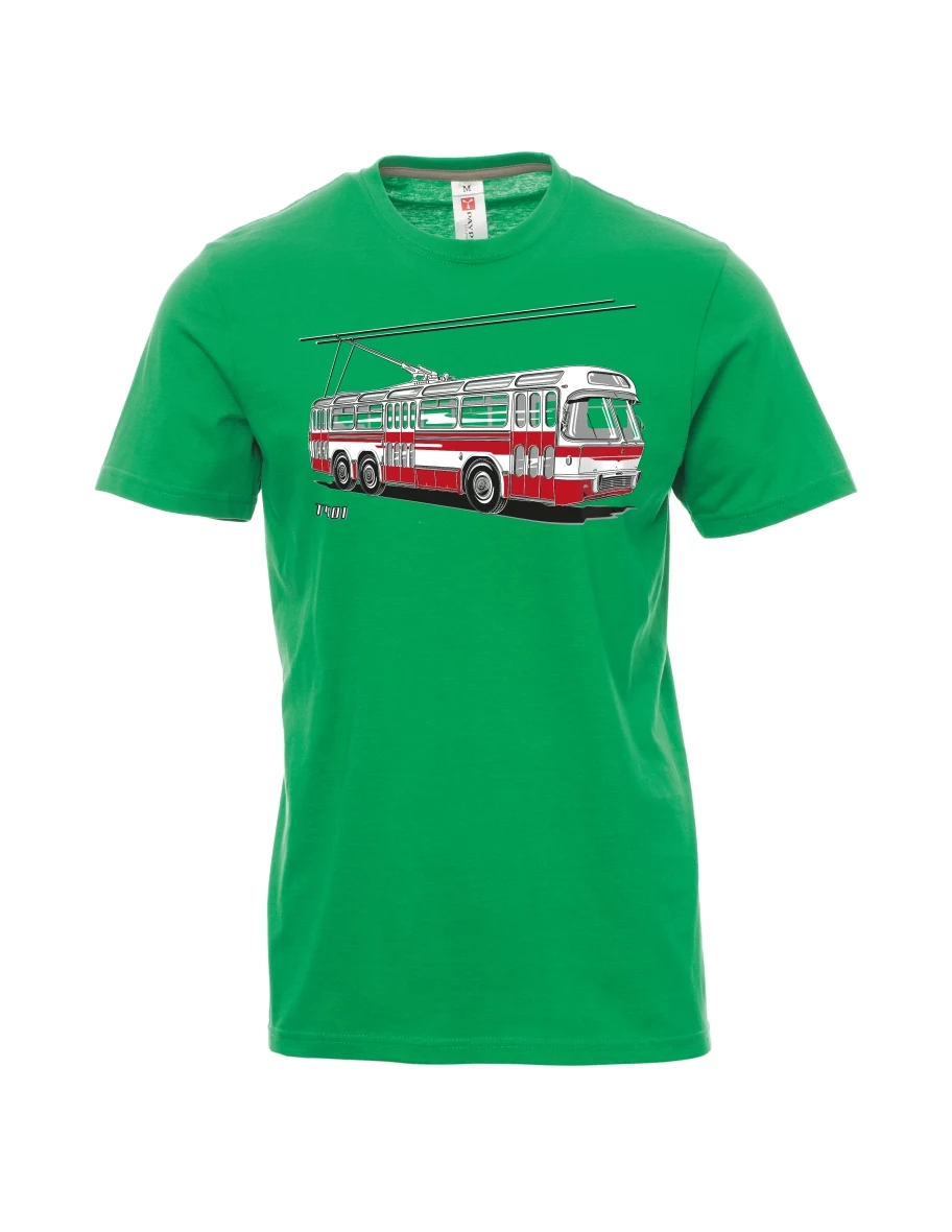Zelené pánské tričko Trolejbus  T401