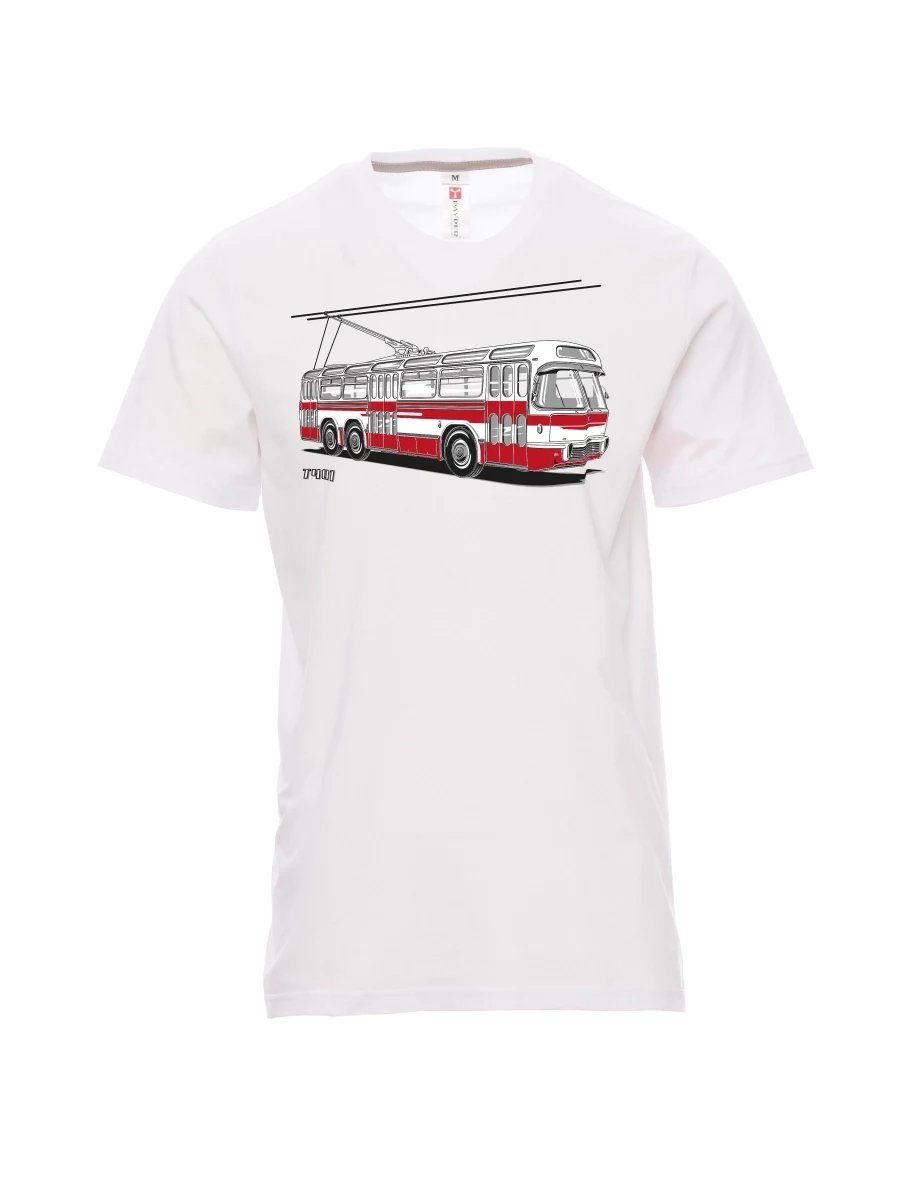 Bílé pánské tričko Trolejbus  T401