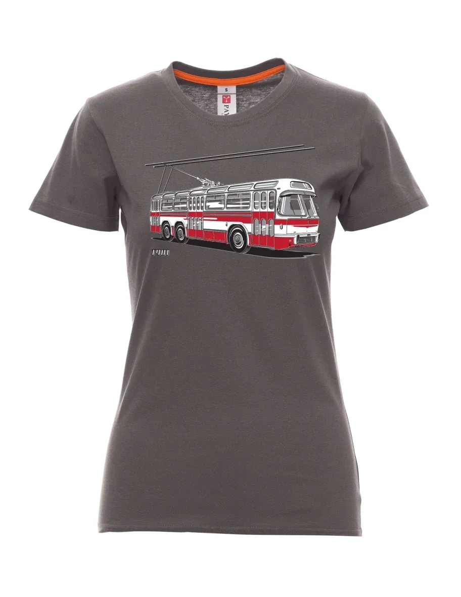 Kouřové dámské tričko Trolejbus  T401