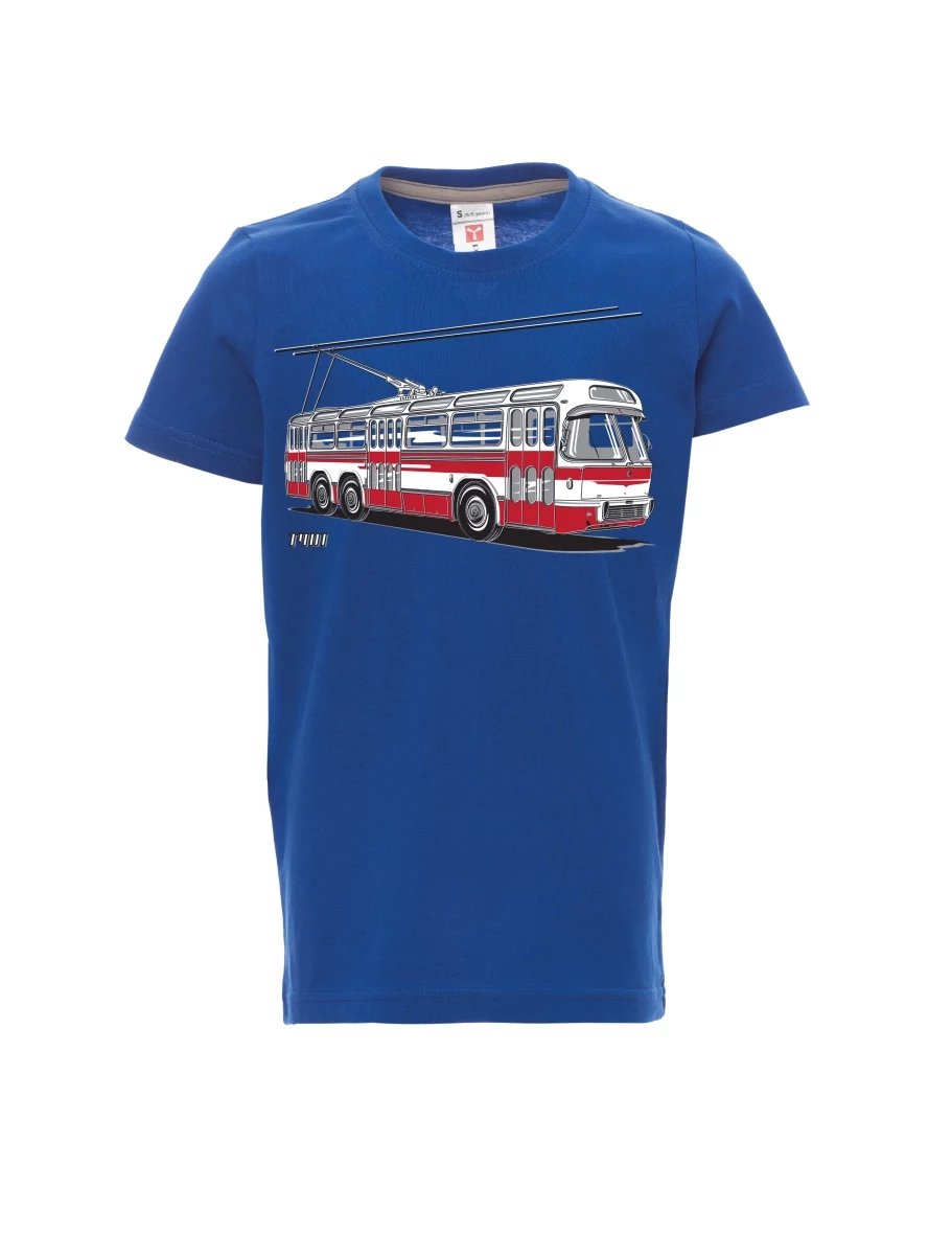 Modré dětské tričko Trolejbus  T401