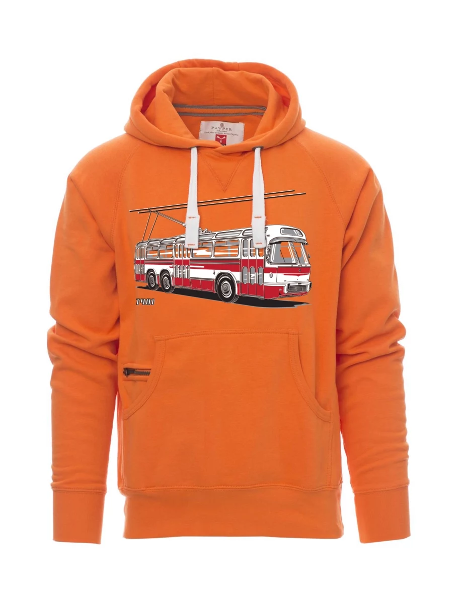 Oranžová pánská mikina Trolejbus  T401