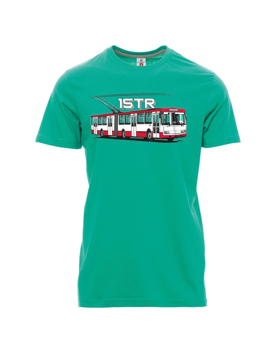 Smaragdové pánské tričko Trolejbus 15TR