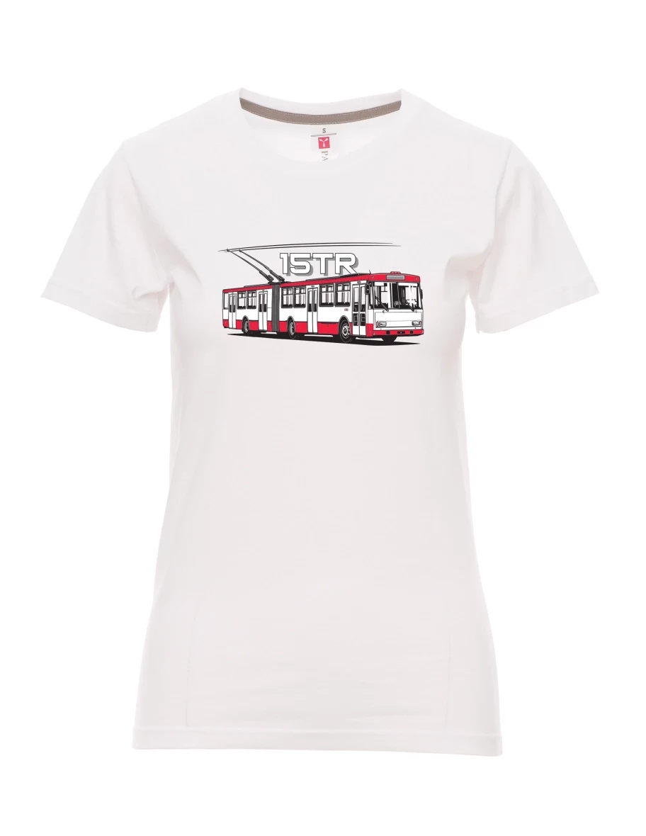 Bílé dámské tričko Trolejbus 15TR