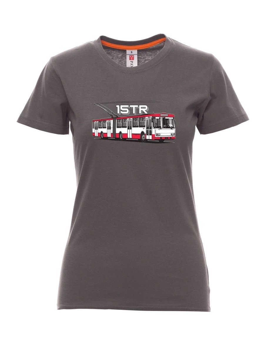Kouřové dámské tričko Trolejbus 15TR