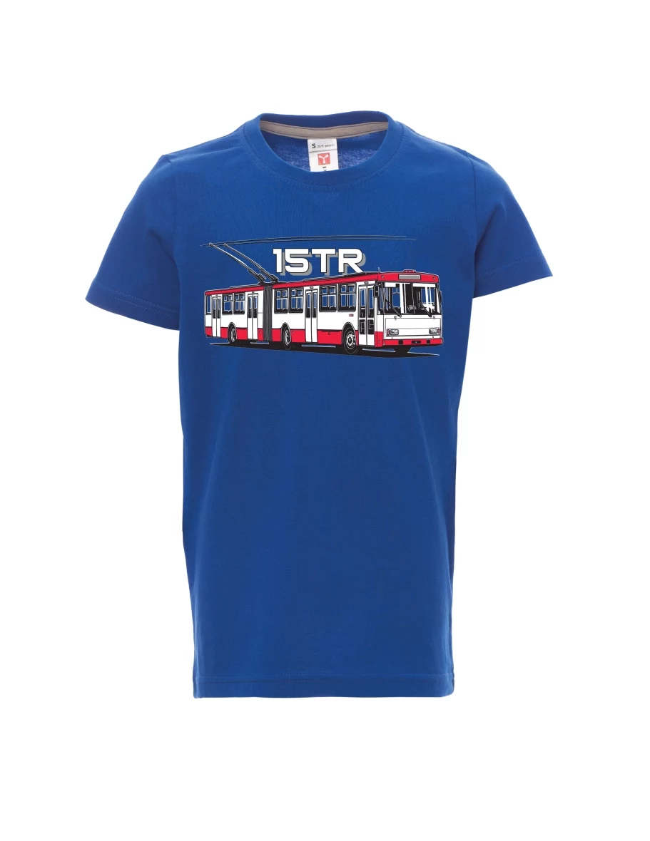 Modré dětské tričko Trolejbus 15TR