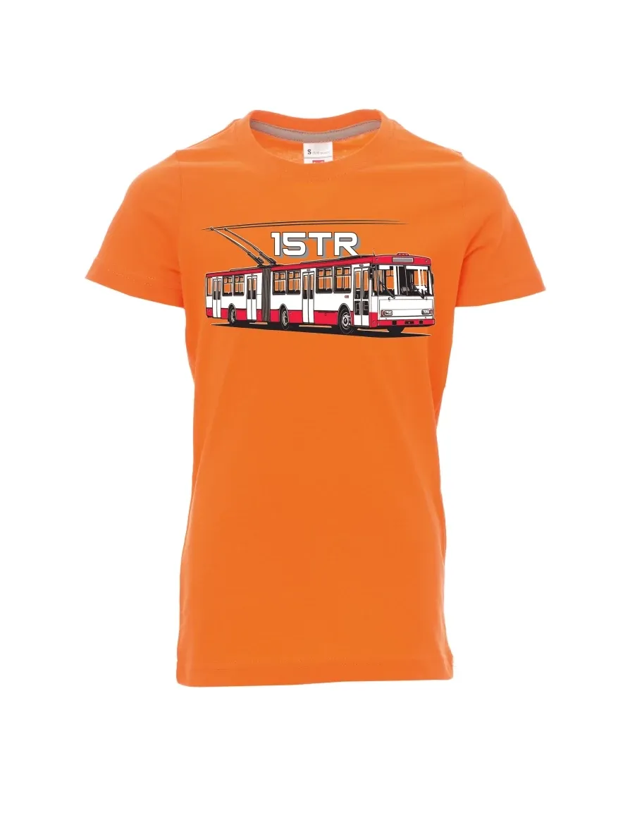 Oranžové dětské tričko Trolejbus 15TR