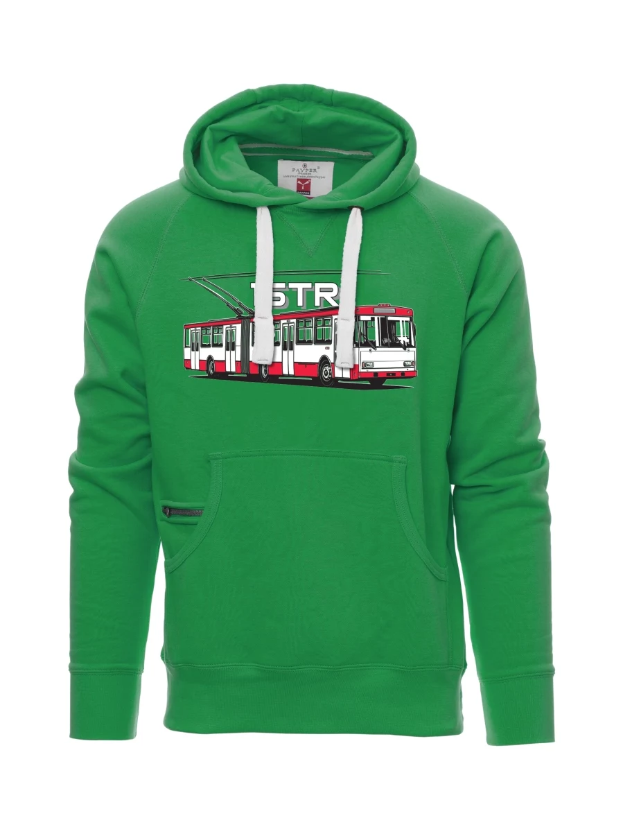 Zelená pánská mikina Trolejbus 15TR
