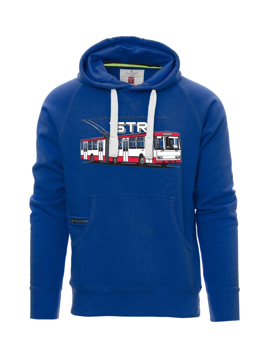 Modrá pánská mikina Trolejbus 15TR