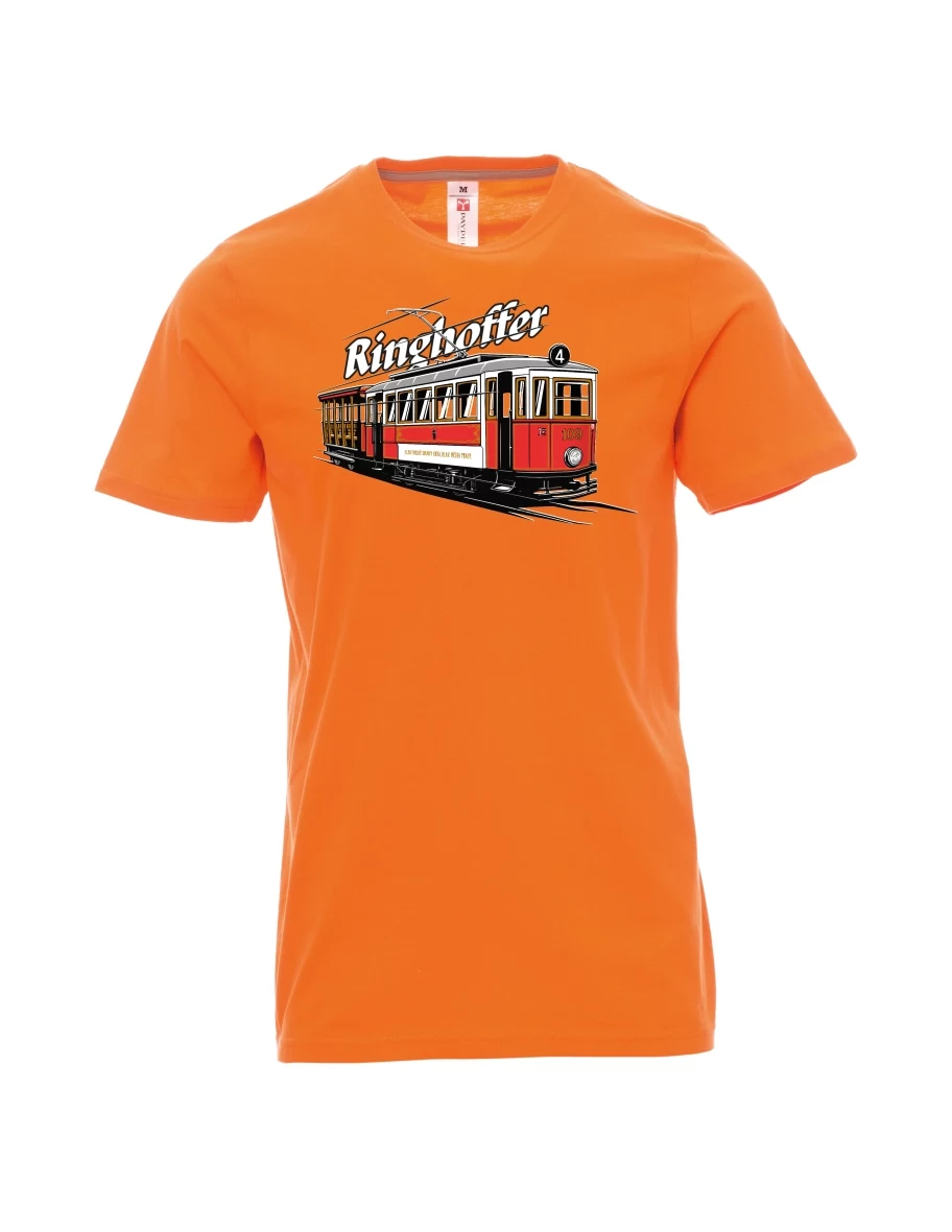 Oranžové pánské tričko Tramvaj Ringhoffer