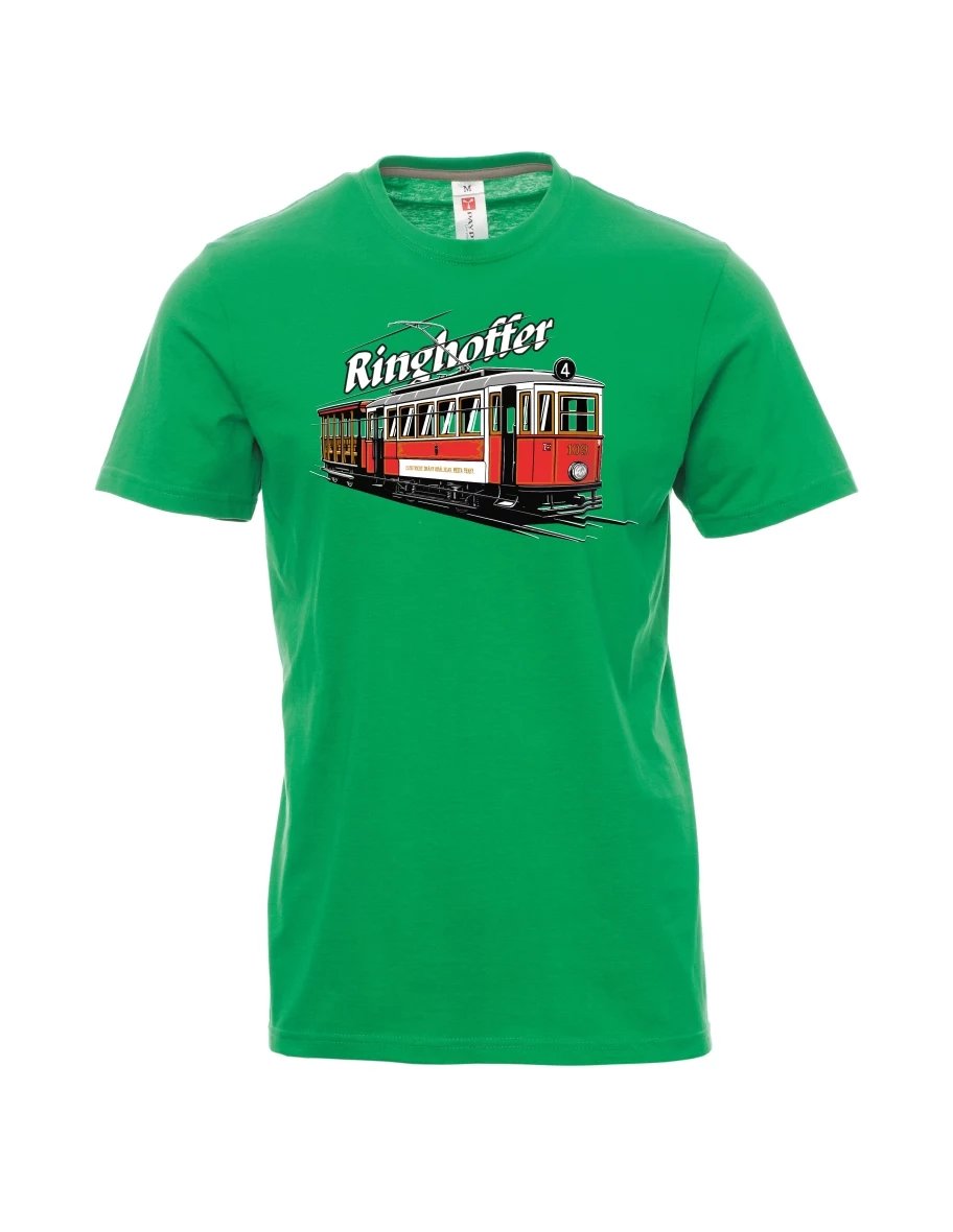 Zelené pánské tričko Tramvaj Ringhoffer