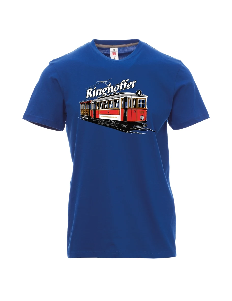 Modré pánské tričko Tramvaj Ringhoffer