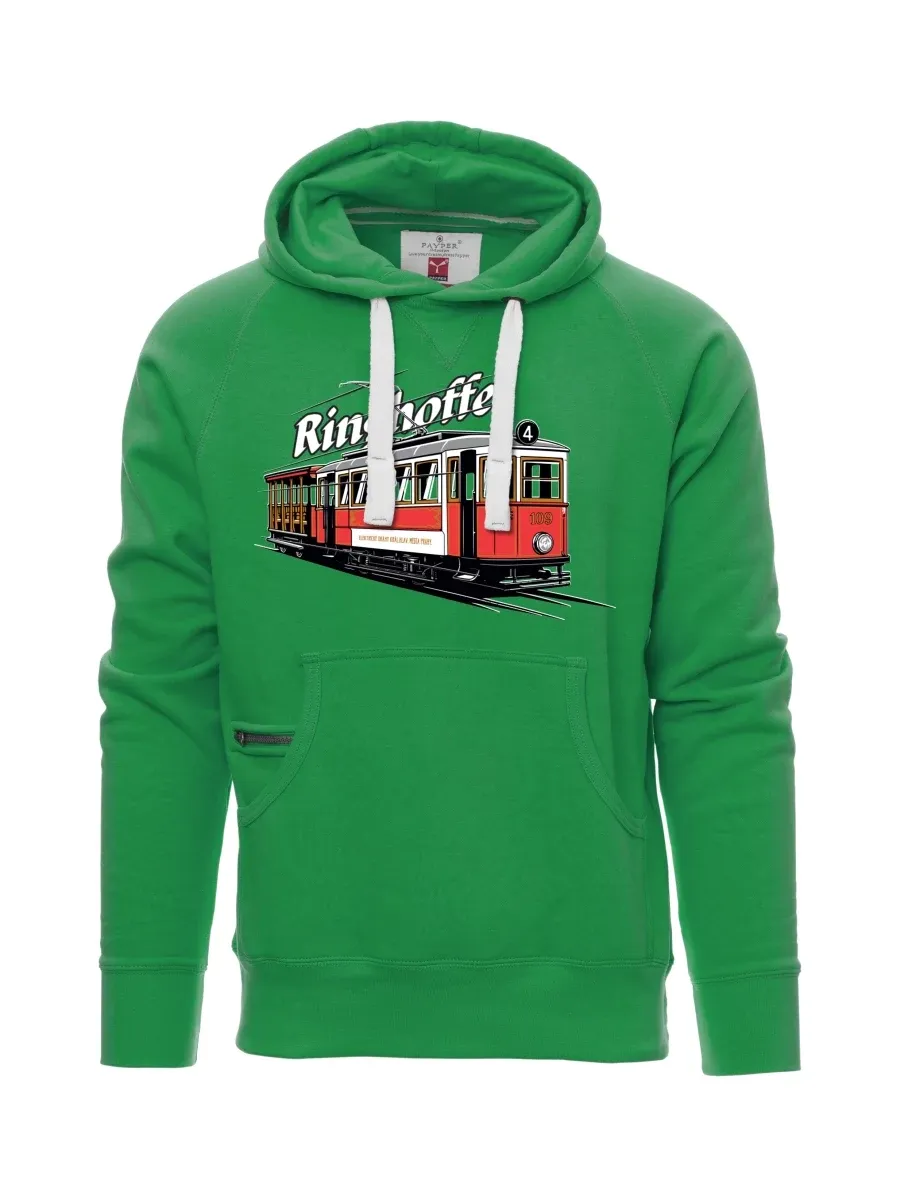 Zelená pánská mikina Tramvaj Ringhoffer
