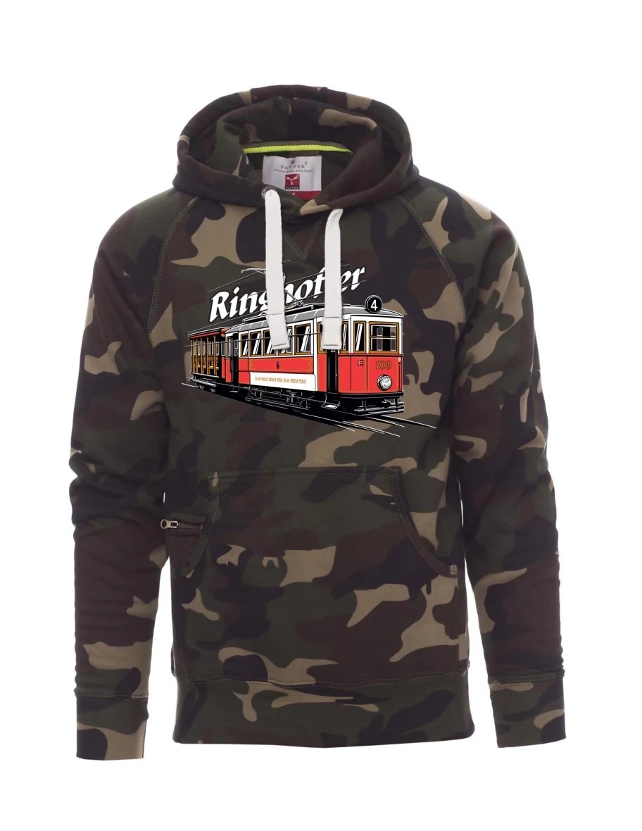 Maskáčová pánská mikina Tramvaj Ringhoffer