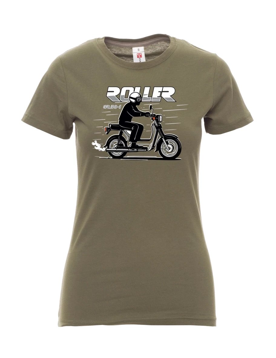 Khaki dámské tričko Skútr SR 50/1 Roller